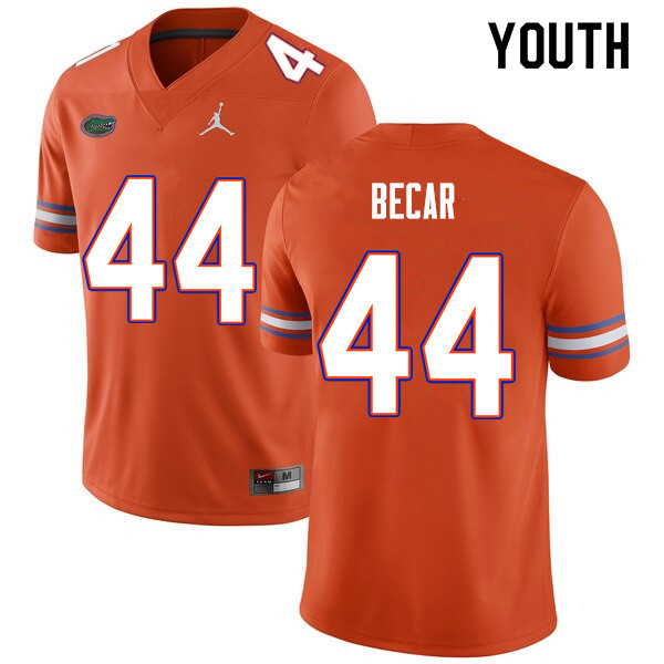 Youth #44 Brandon Becar Florida Gators College Football Jerseys Sale-Orange - Click Image to Close